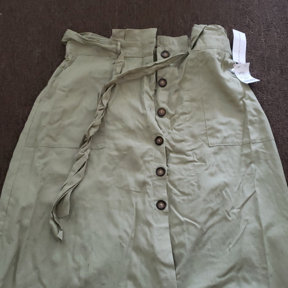 Olive green skirt